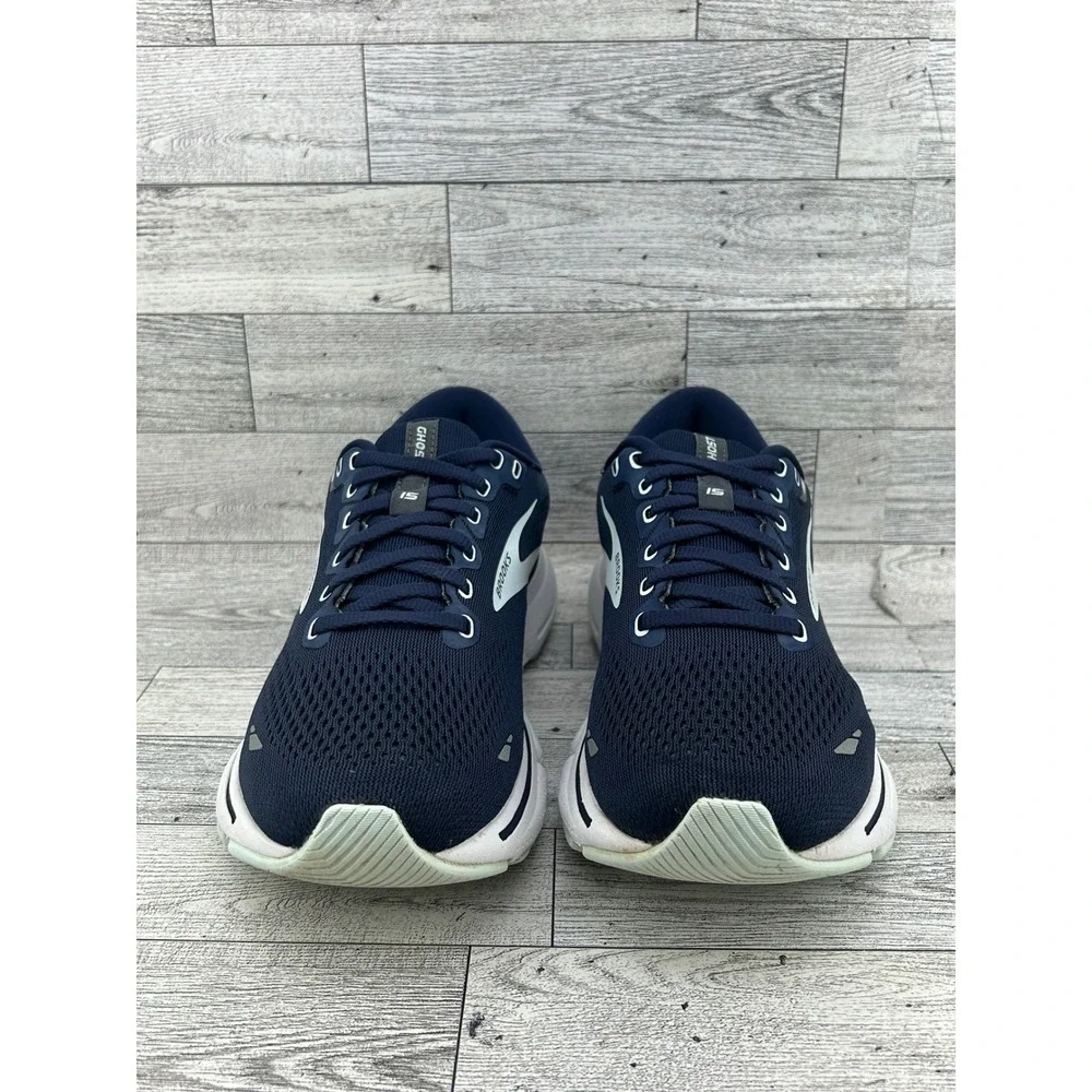 Brooks Ghost 15 Navy Blue Running Shoes Women Sz 8 Medium 1203801B450